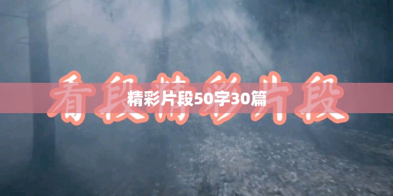 精彩片段50字30篇