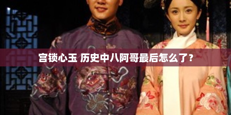 宫锁心玉 历史中八阿哥最后怎么了？