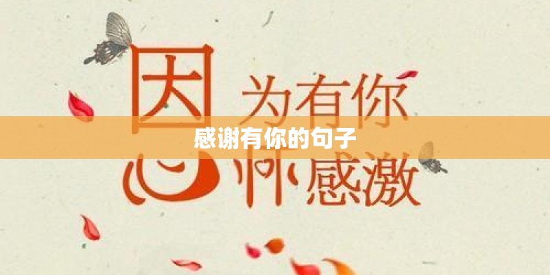 感谢有你的句子