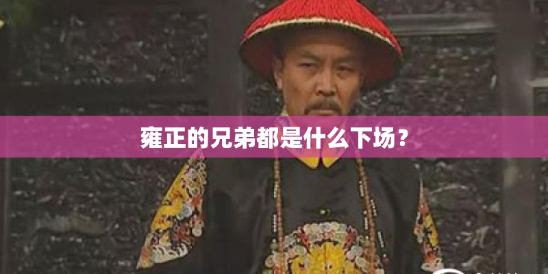 雍正的兄弟都是什么下场？