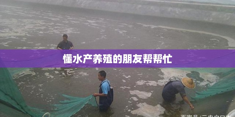 懂水产养殖的朋友帮帮忙